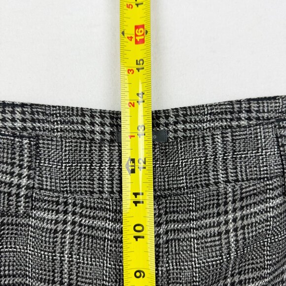 Worthington Women's Black Silver Metallic Plaid Straight Leg Pants Size 18P NWT - Picture 9 of 11